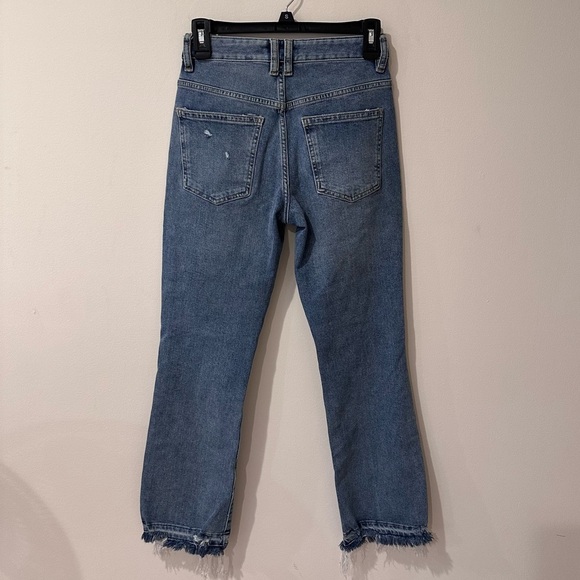 We the free free people Dylan cropped relaxed button fly denim jeans size 25 - Picture 3 of 4